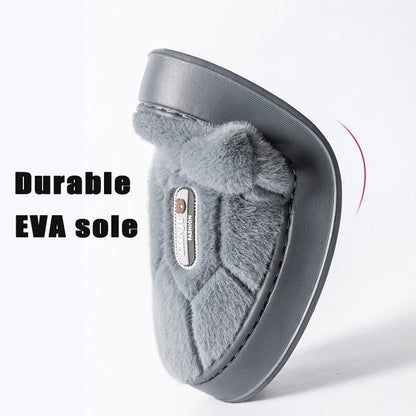 Warm Winter Slippers – Unisex Plush Non-Slip Indoor House Shoes