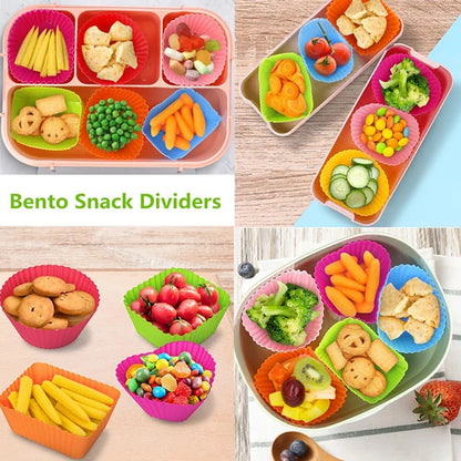 Kids Bento Lunch Box Accessories Set – Animal Food Picks, Silicone Cups & Food Cutters