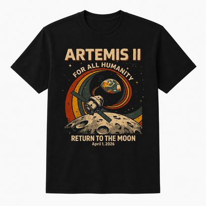 Artemis II Return to the Moon T-Shirt – NASA Space Mission Tee