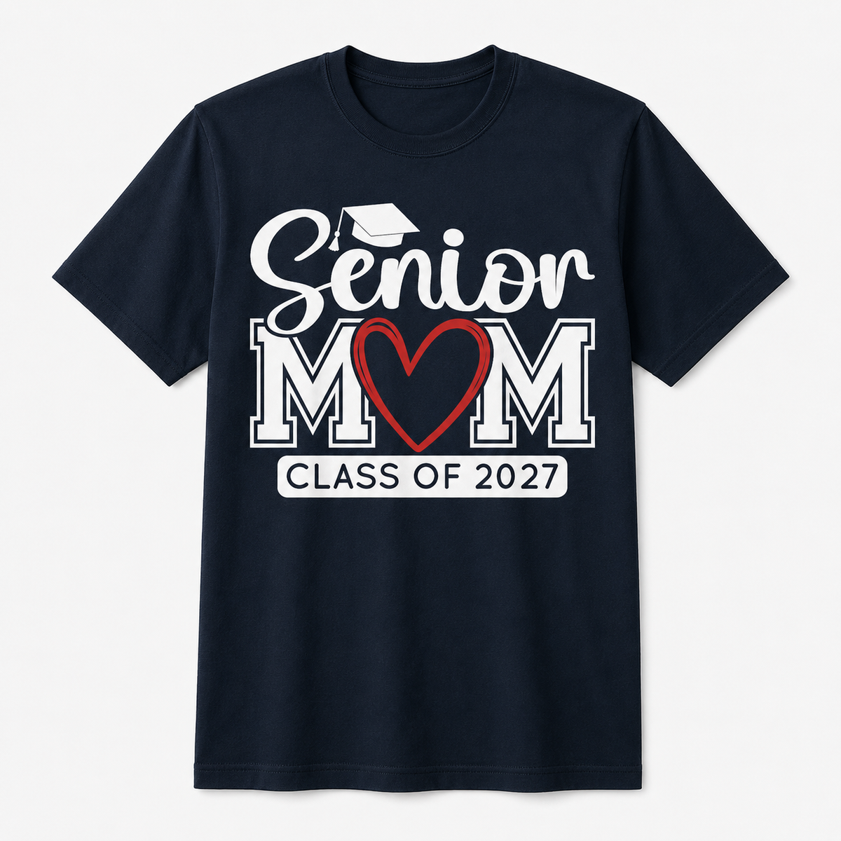 Senior Mom Class of 2027 Graduation T-Shirt – Funny Gift