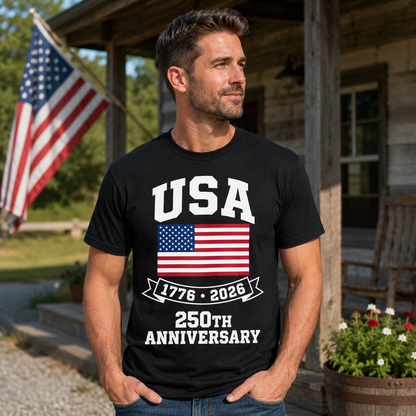 USA 250th Anniversary American Flag Patriotic Shirt