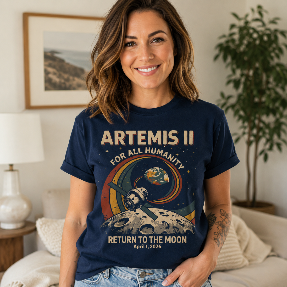 Artemis II Return to the Moon T-Shirt – NASA Space Mission Tee