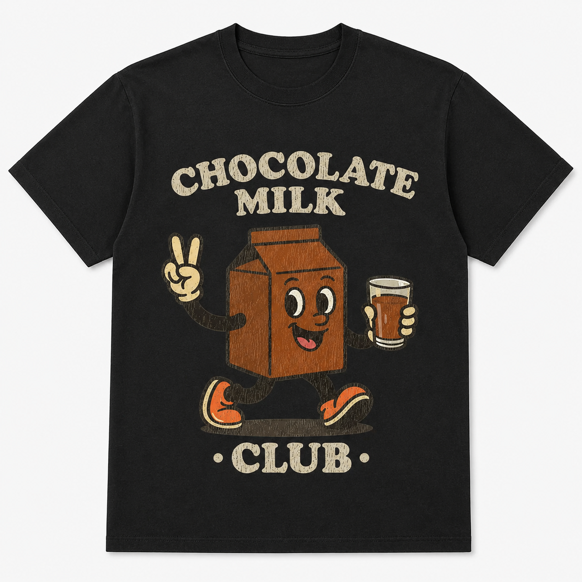 Chocolate Milk Club Graphic T-Shirt – Retro Cartoon Tee
