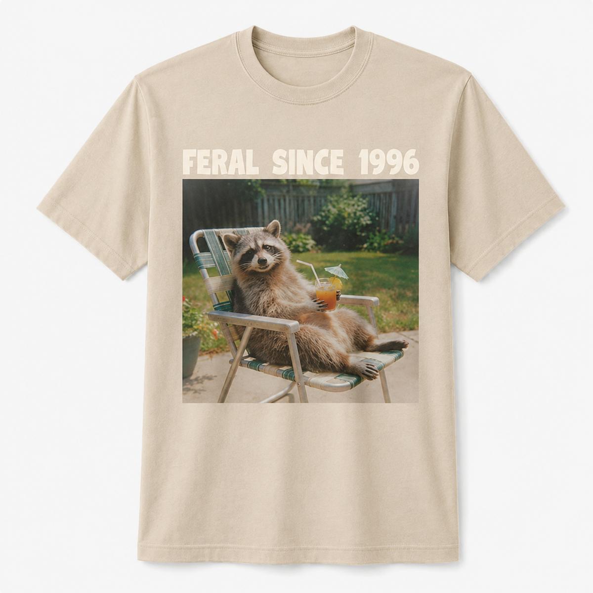 Feral Since 1996 Funny 30th Birthday Raccoon T-Shirt
