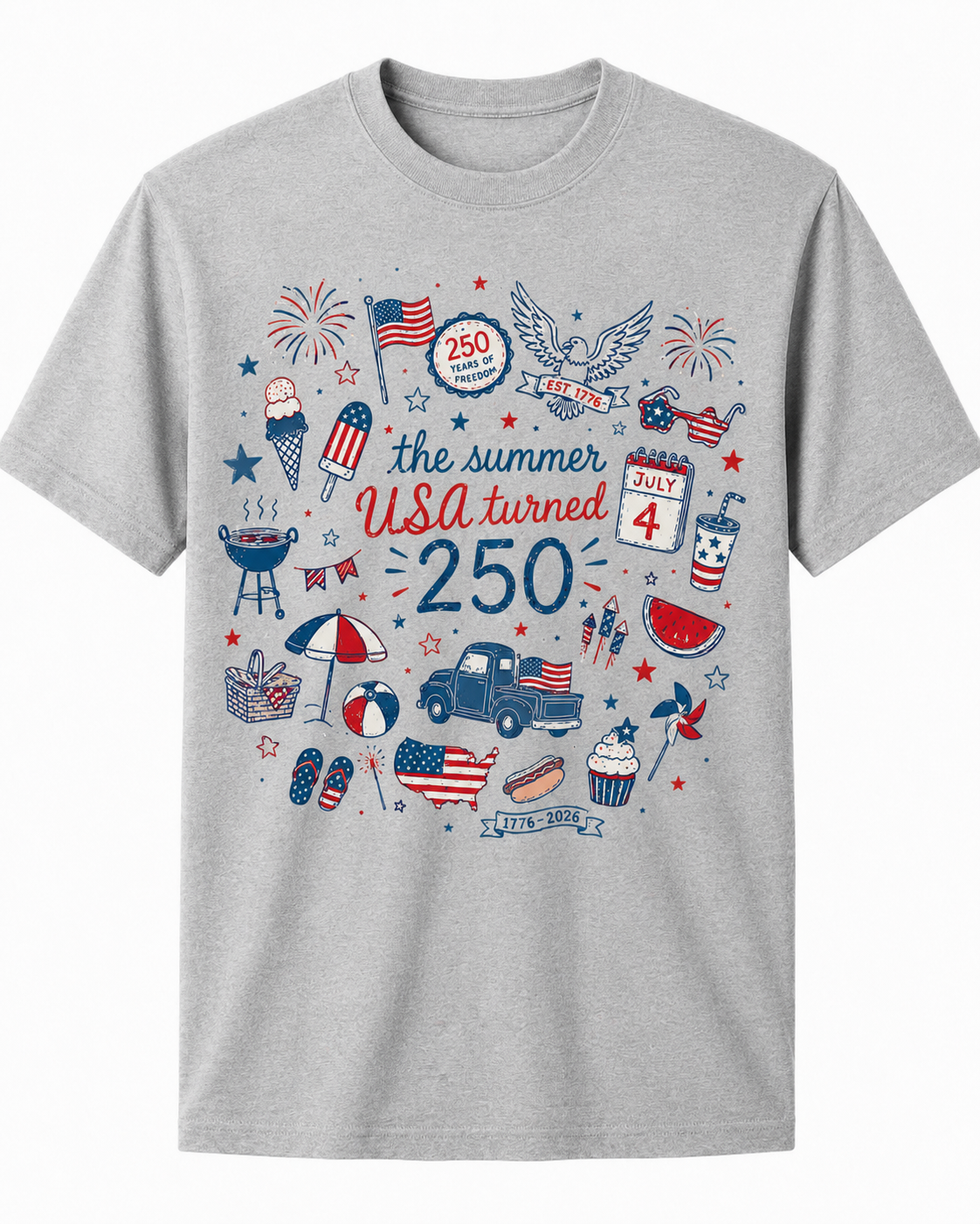 USA 250th Anniversary T-Shirt – The Summer USA Turned 250