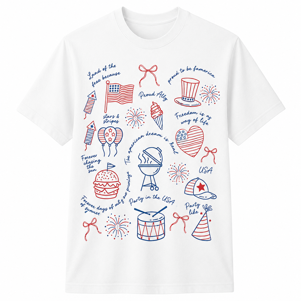 4th of July Patriotic Graphic T-Shirt – Secret Message USA Tee