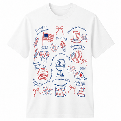 4th of July Patriotic Graphic T-Shirt – Secret Message USA Tee