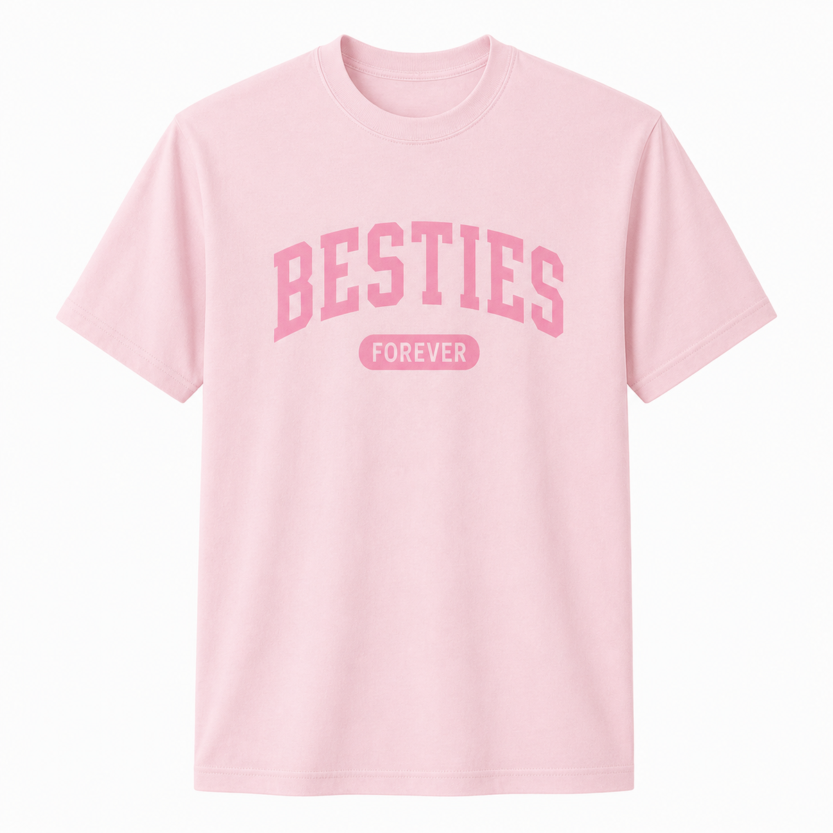 Besties Forever Graphic T-Shirt – BFF College Style Tee
