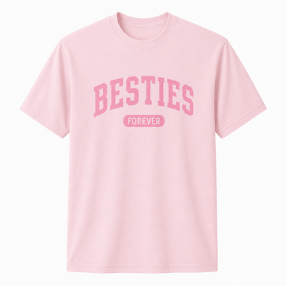 Besties Forever Graphic T-Shirt – BFF College Style Tee