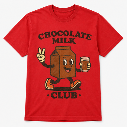 Chocolate Milk Club Graphic T-Shirt – Retro Cartoon Tee