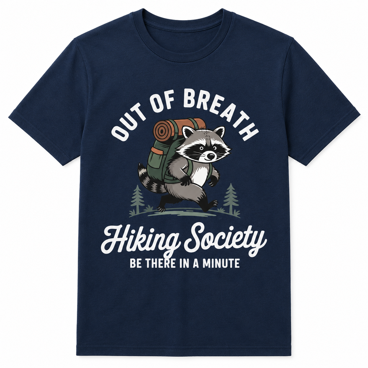 Funny Retro Raccoon Hiking Shirt