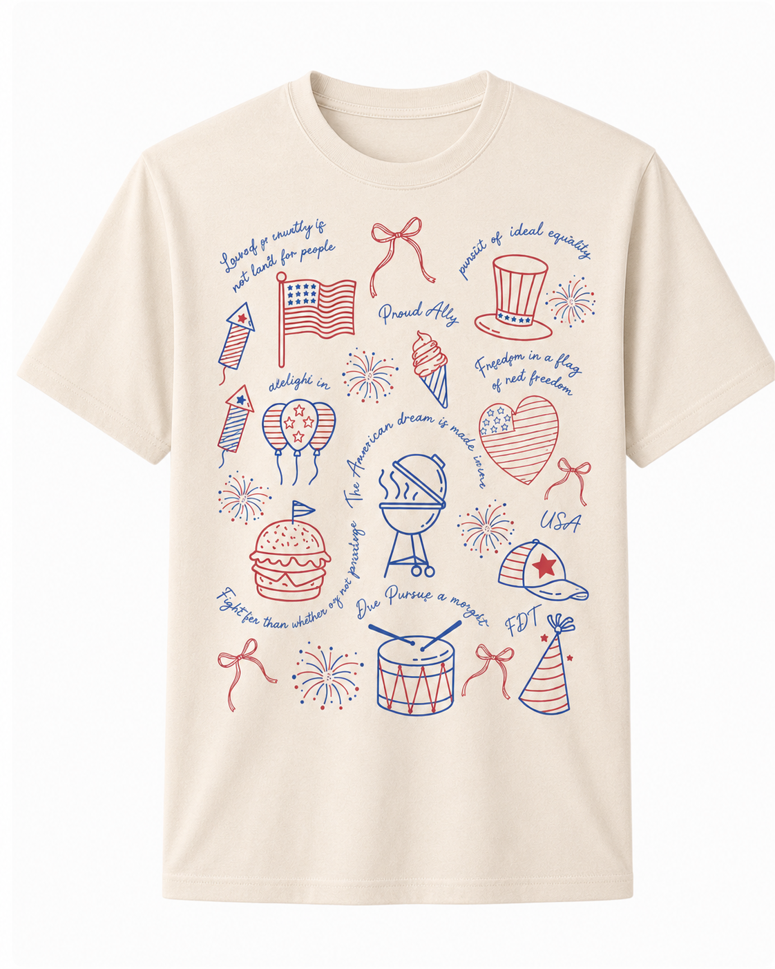 4th of July Patriotic Graphic T-Shirt – Secret Message USA Tee