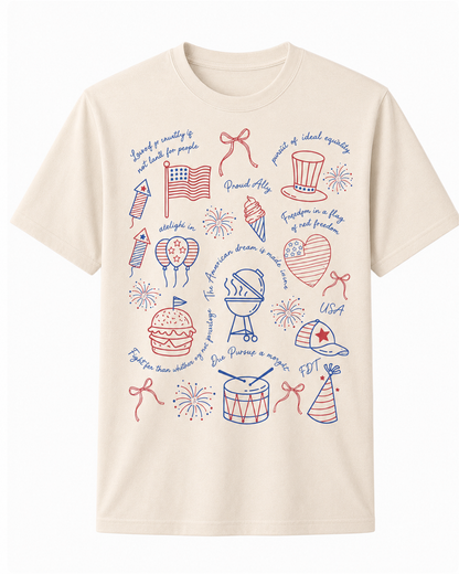 4th of July Patriotic Graphic T-Shirt – Secret Message USA Tee