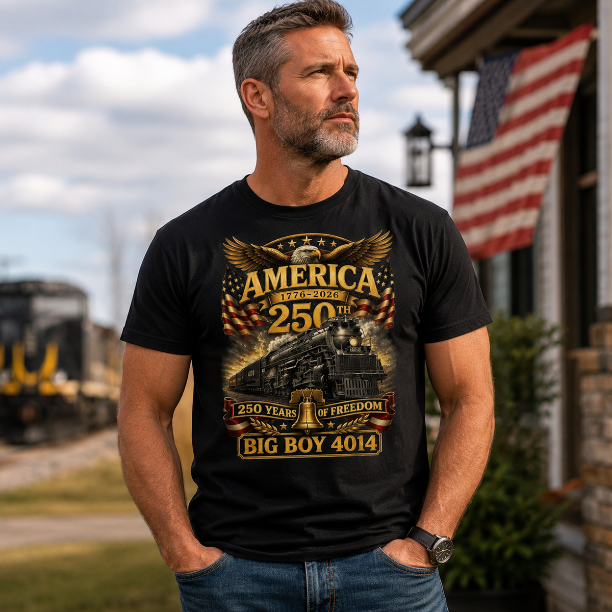 Big Boy 4014 Train USA 250th Anniversary Shirt