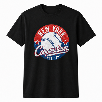 Cooperstown New York Vintage Baseball Shirt