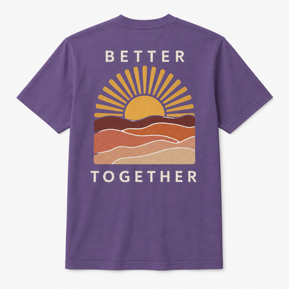 Better Together Sunset Graphic T-Shirt – Matching Couple Tee