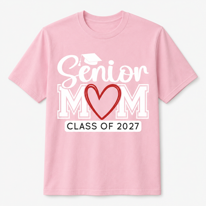 Senior Mom Class of 2027 Graduation T-Shirt – Funny Gift