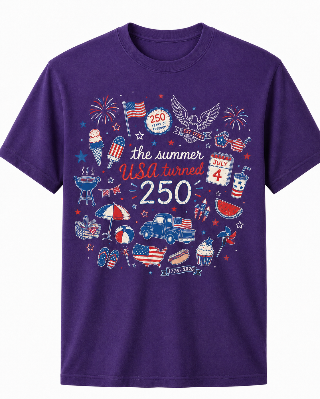 USA 250th Anniversary T-Shirt – The Summer USA Turned 250