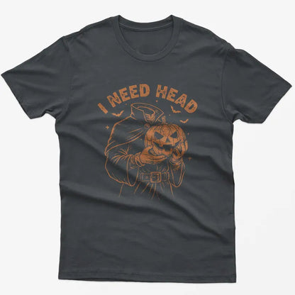Funny Halloween T-Shirt: Headless Horseman Retro Pumpkin Graphic